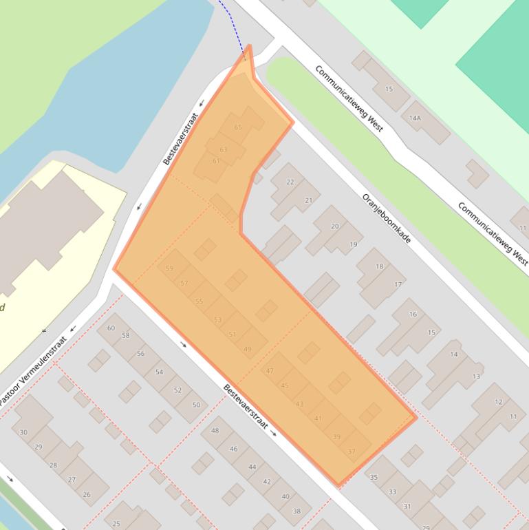 Kaart van postcodegebied 1566DE.