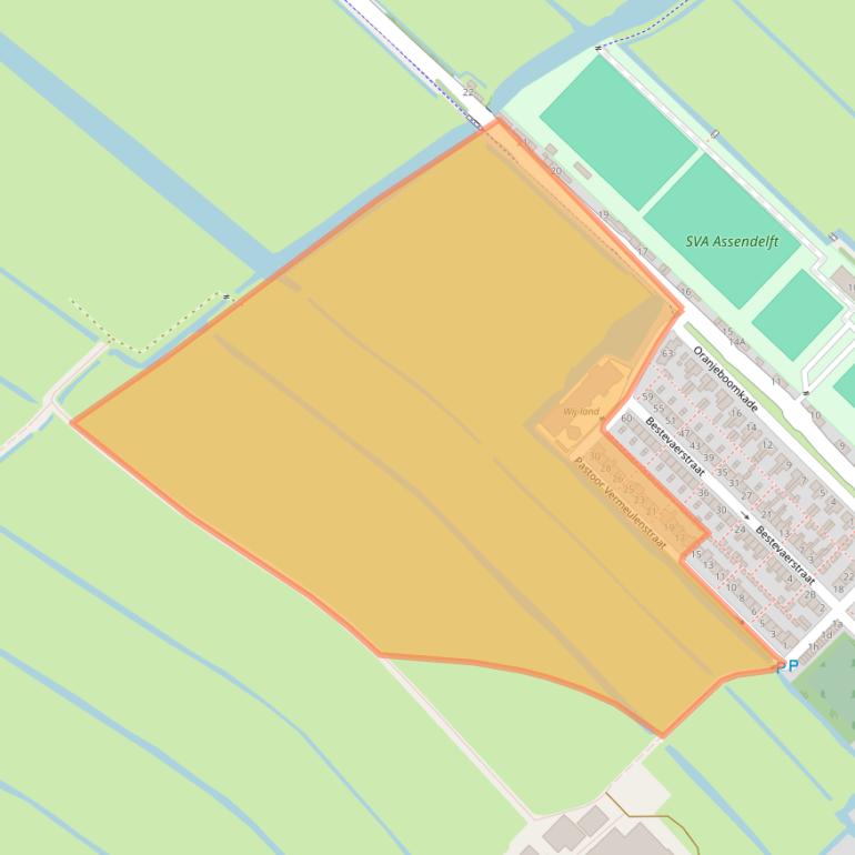 Kaart van postcodegebied 1566DK.