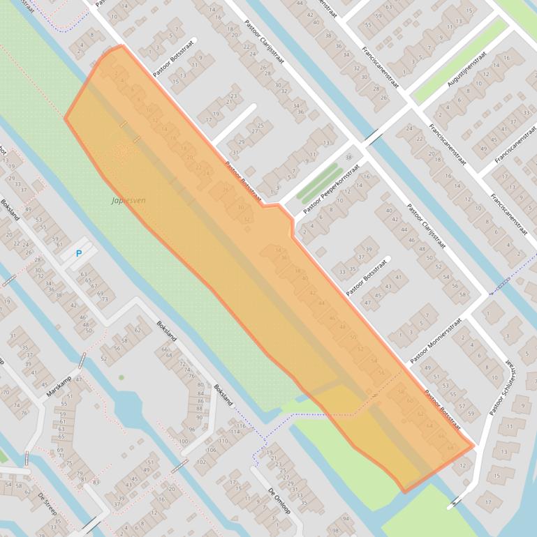 Kaart van postcodegebied 1566DW.