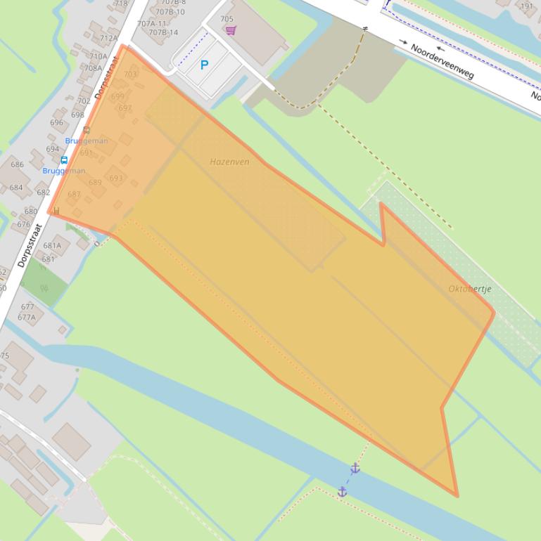 Kaart van postcodegebied 1566ED.