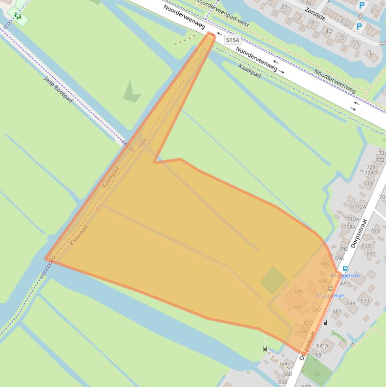 Kaart van postcodegebied 1566EN.