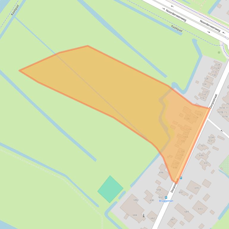 Kaart van postcodegebied 1566EP.