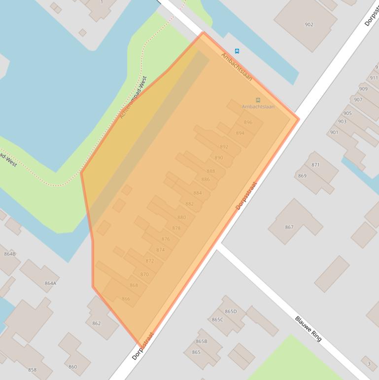 Kaart van postcodegebied 1566EZ.