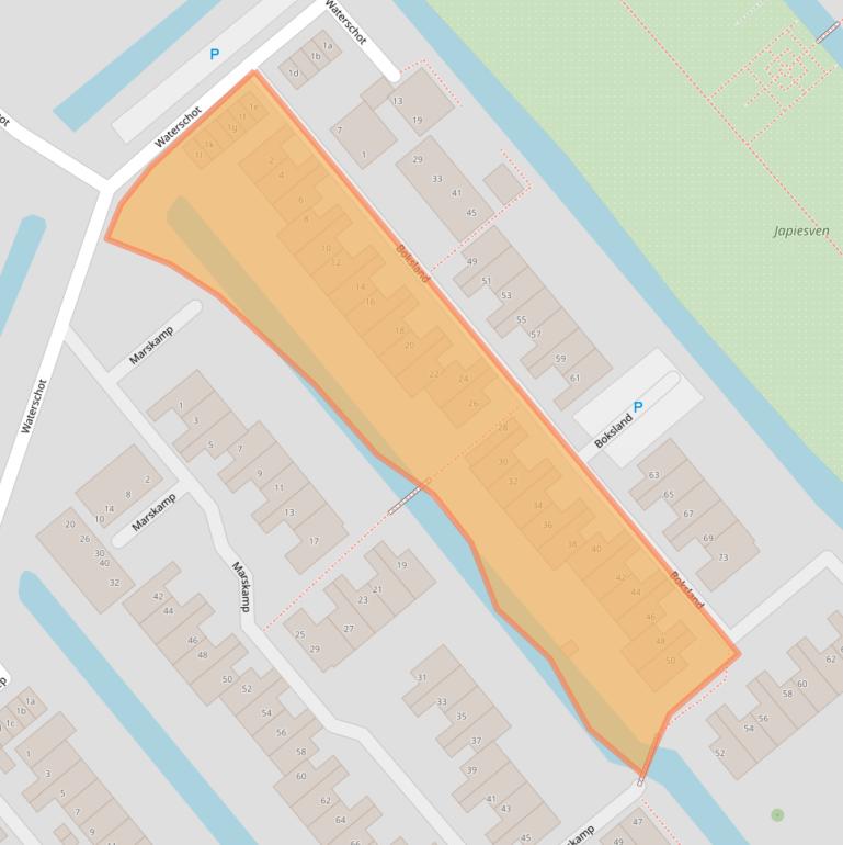 Kaart van postcodegebied 1566GC.