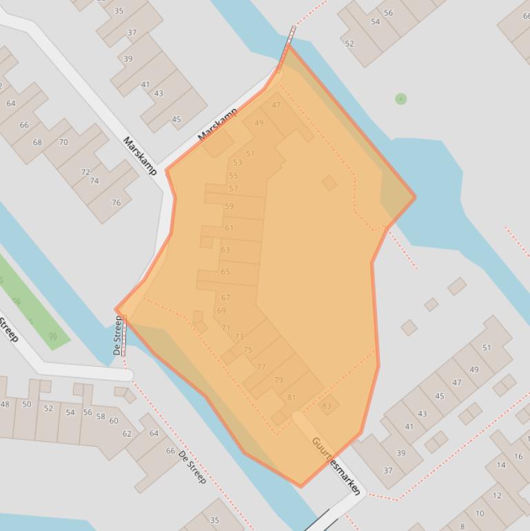 Kaart van postcodegebied 1566GG.