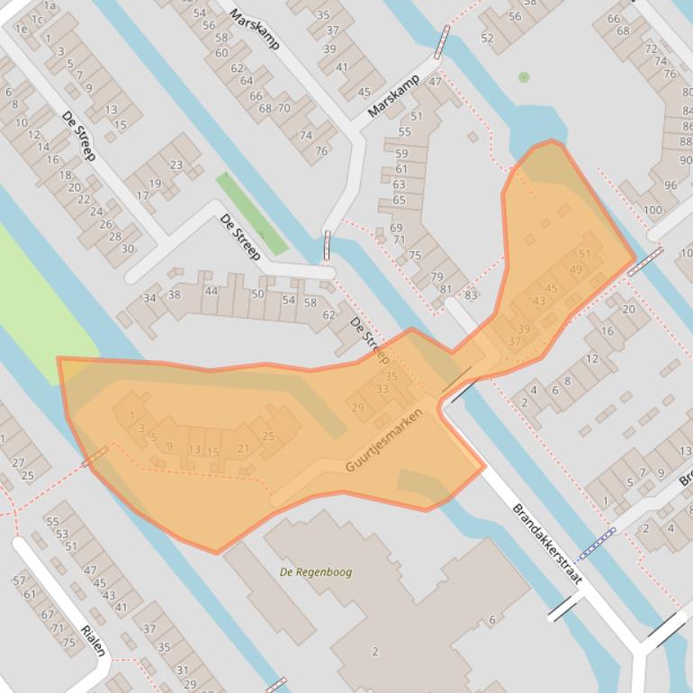 Kaart van postcodegebied 1566GN.