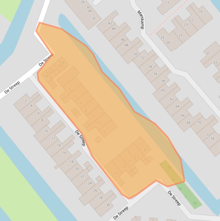 Kaart van postcodegebied 1566GT.
