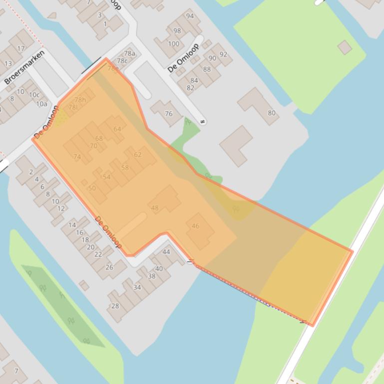 Kaart van postcodegebied 1566GX.