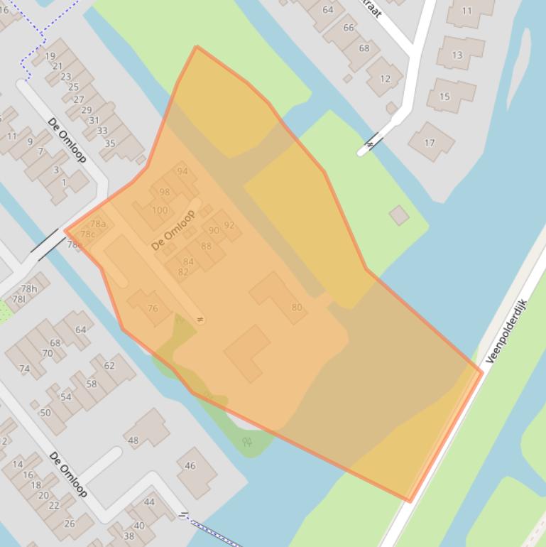 Kaart van postcodegebied 1566GZ.