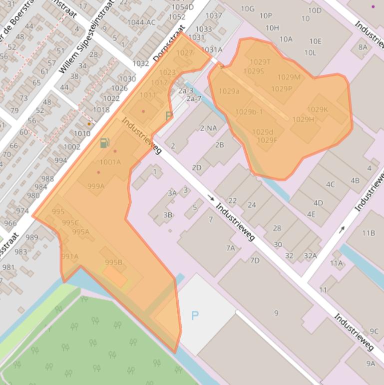 Kaart van postcodegebied 1566JD.