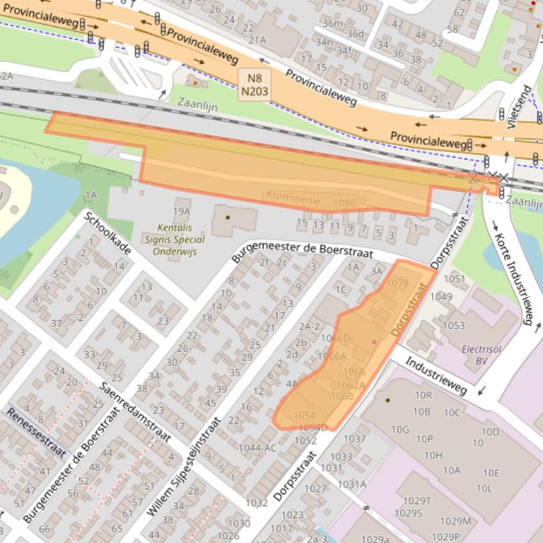 Kaart van postcodegebied 1566JM.