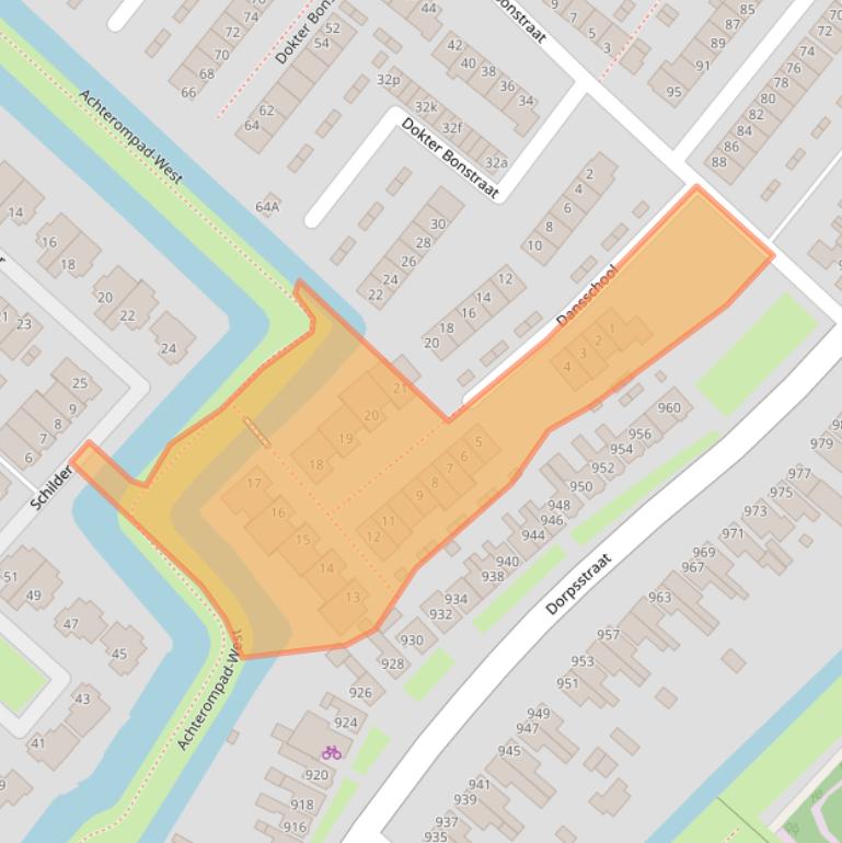 Kaart van postcodegebied 1566JW.