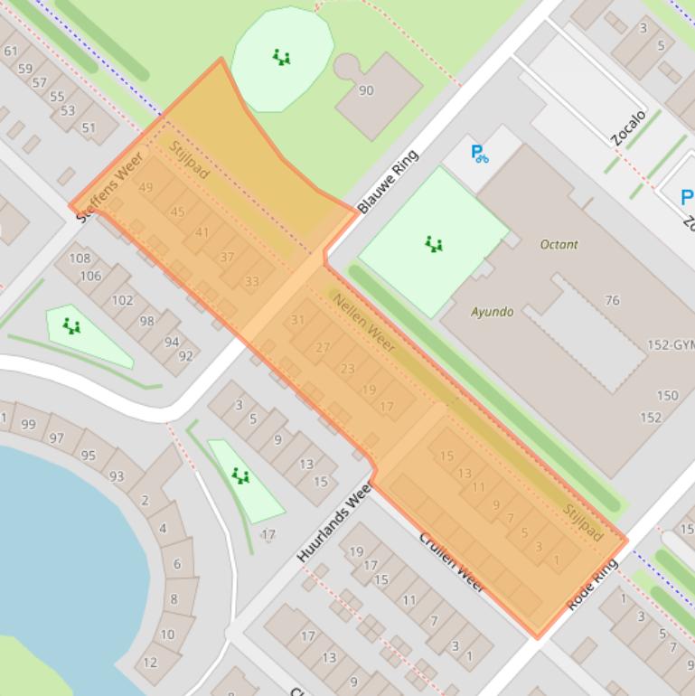 Kaart van postcodegebied 1566LS.