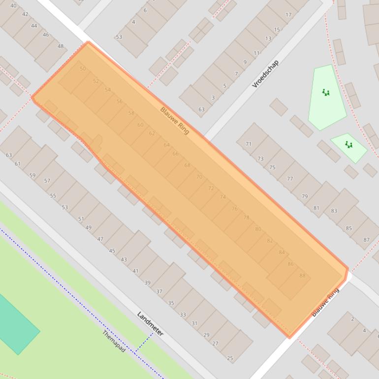 Kaart van postcodegebied 1566MV.