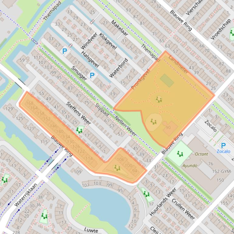 Kaart van postcodegebied 1566MZ.