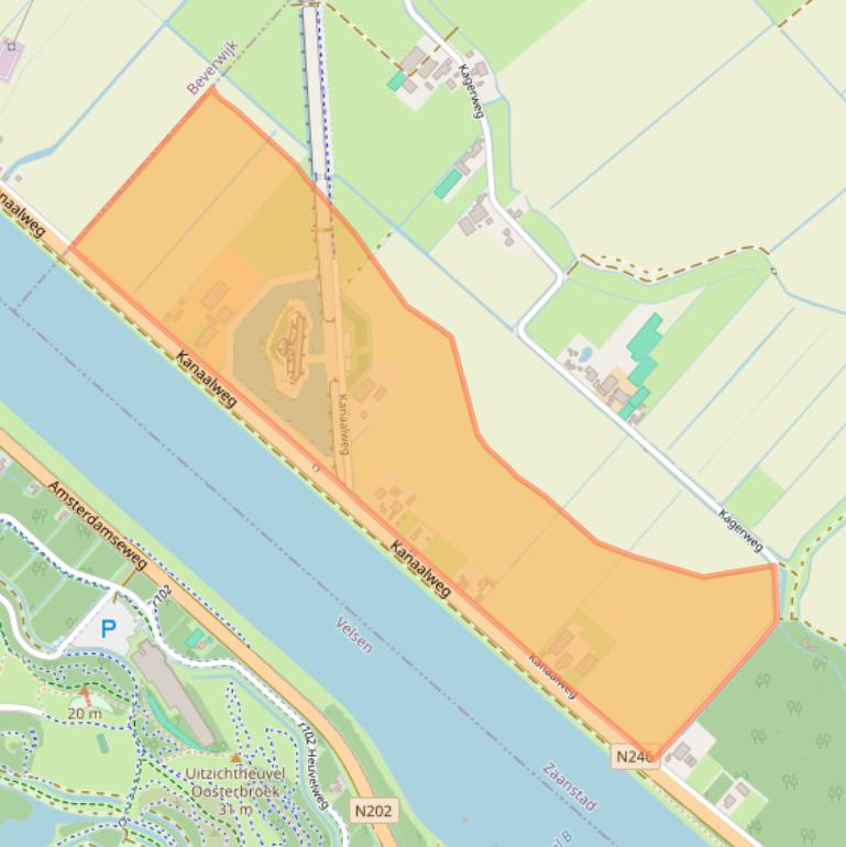 Kaart van postcodegebied 1566NB.