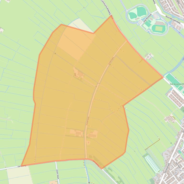 Kaart van postcodegebied 1566NH.