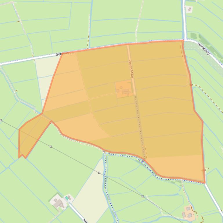 Kaart van postcodegebied 1566NN.