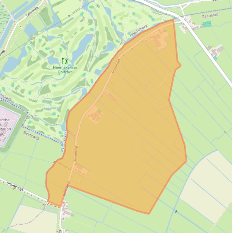 Kaart van postcodegebied 1566NV.