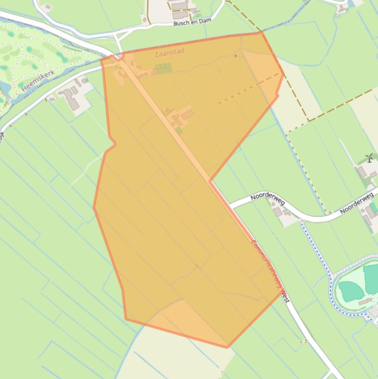 Kaart van postcodegebied 1566NX.