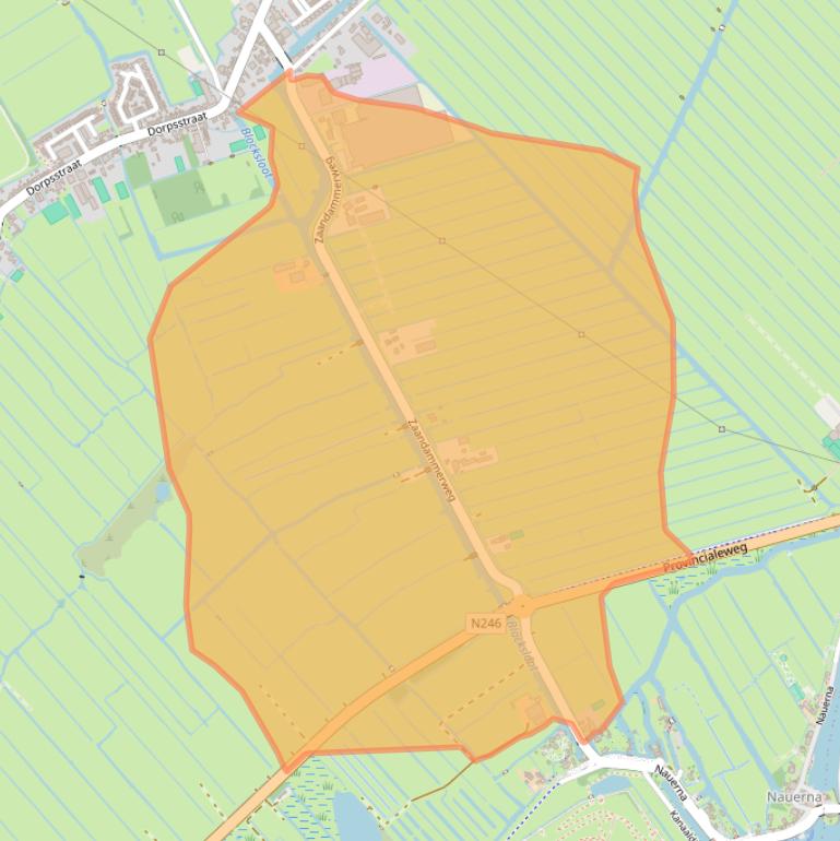 Kaart van postcodegebied 1566PG.