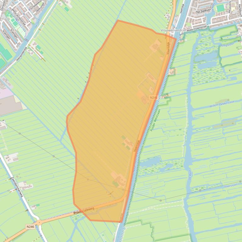 Kaart van postcodegebied 1566PL.