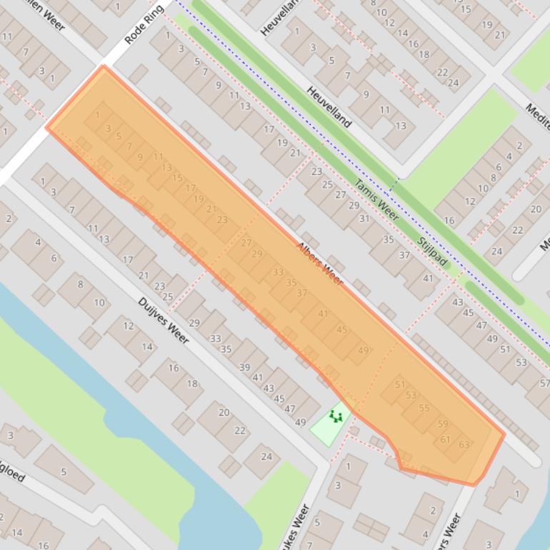 Kaart van postcodegebied 1566RT.