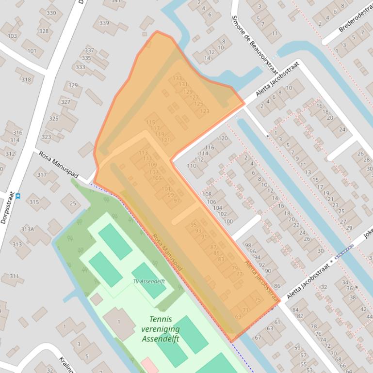 Kaart van postcodegebied 1566SG.