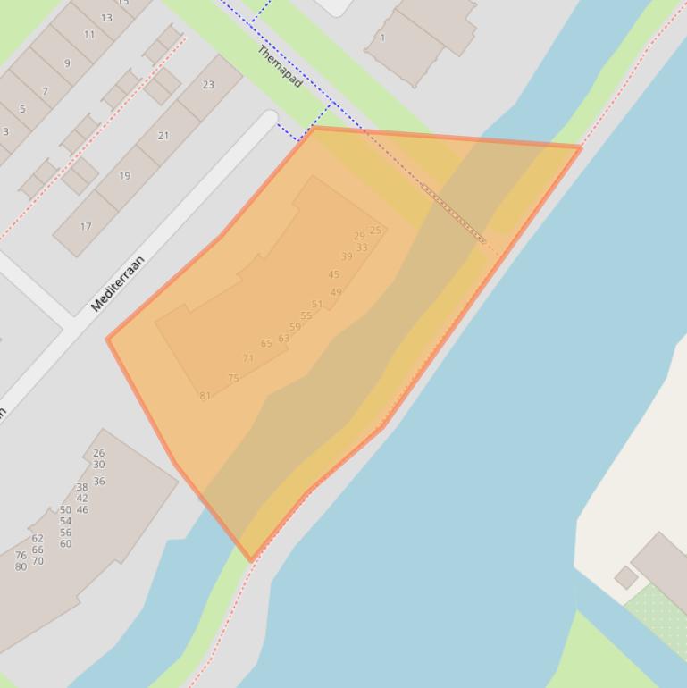 Kaart van postcodegebied 1566SX.