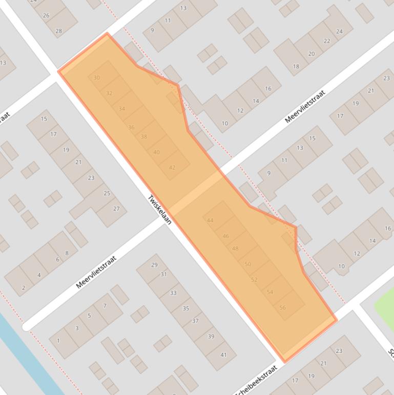 Kaart van postcodegebied 1566TC.