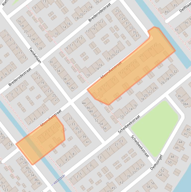 Kaart van postcodegebied 1566TL.