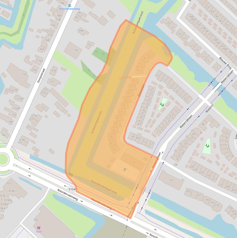 Kaart van postcodegebied 1566TR.
