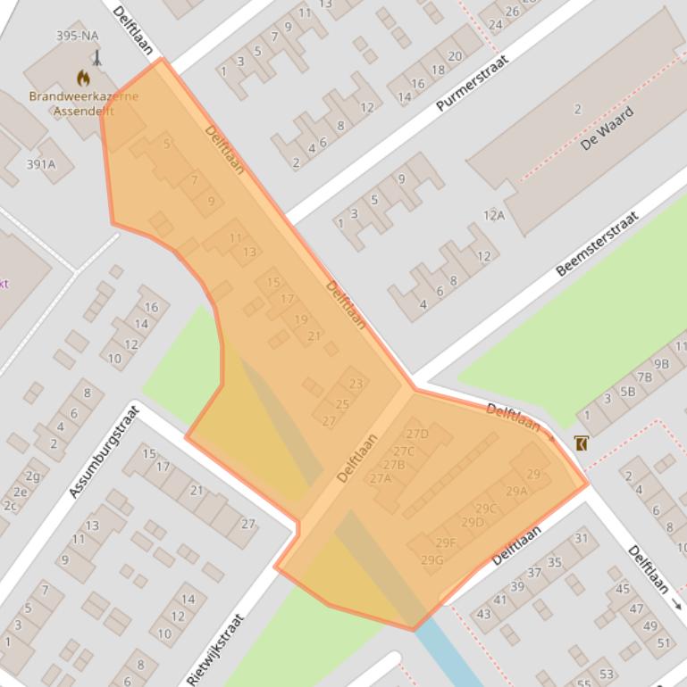 Kaart van postcodegebied 1566VA.