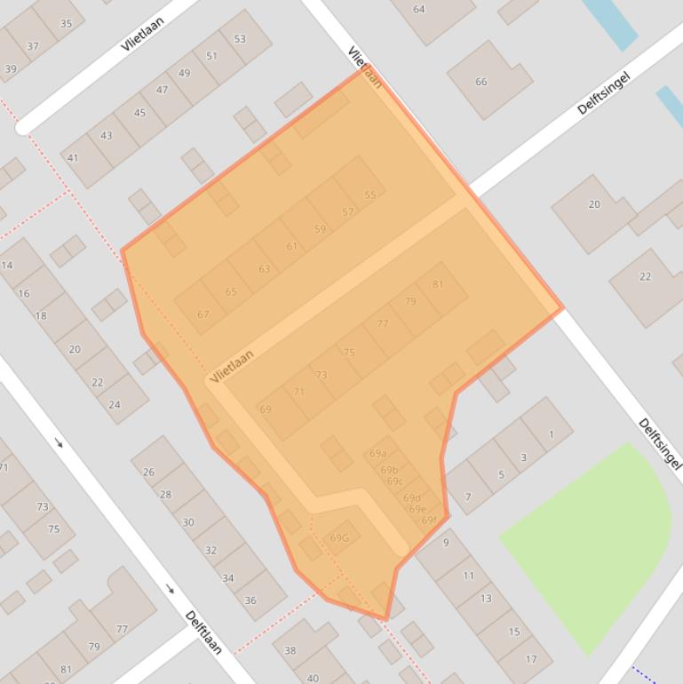 Kaart van postcodegebied 1566WE.