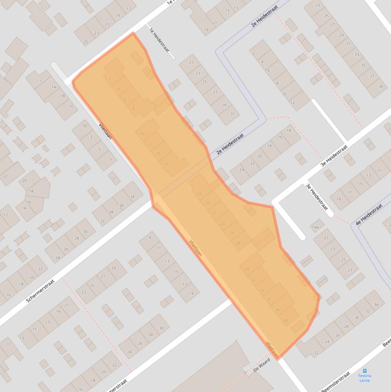 Kaart van postcodegebied 1566WG.