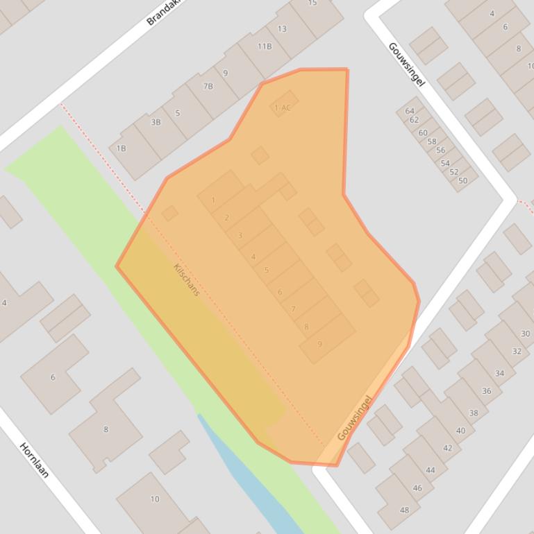 Kaart van postcodegebied 1566XC.