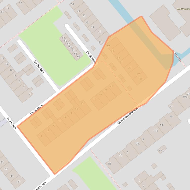 Kaart van postcodegebied 1566XE.