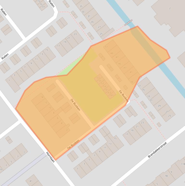 Kaart van postcodegebied 1566XG.