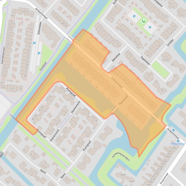 Kaart van postcodegebied 1567AD.