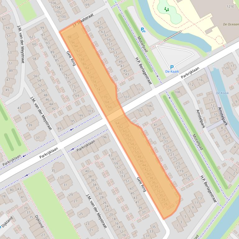 Kaart van postcodegebied 1567GH.