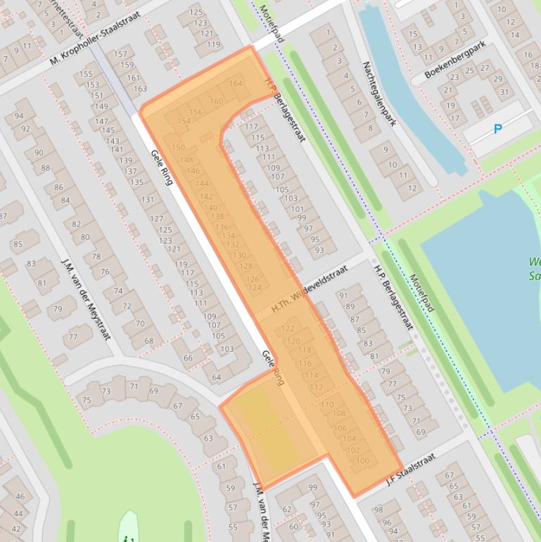 Kaart van postcodegebied 1567GJ.