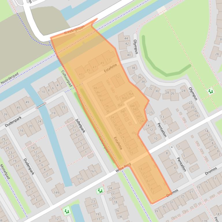 Kaart van postcodegebied 1567JM.