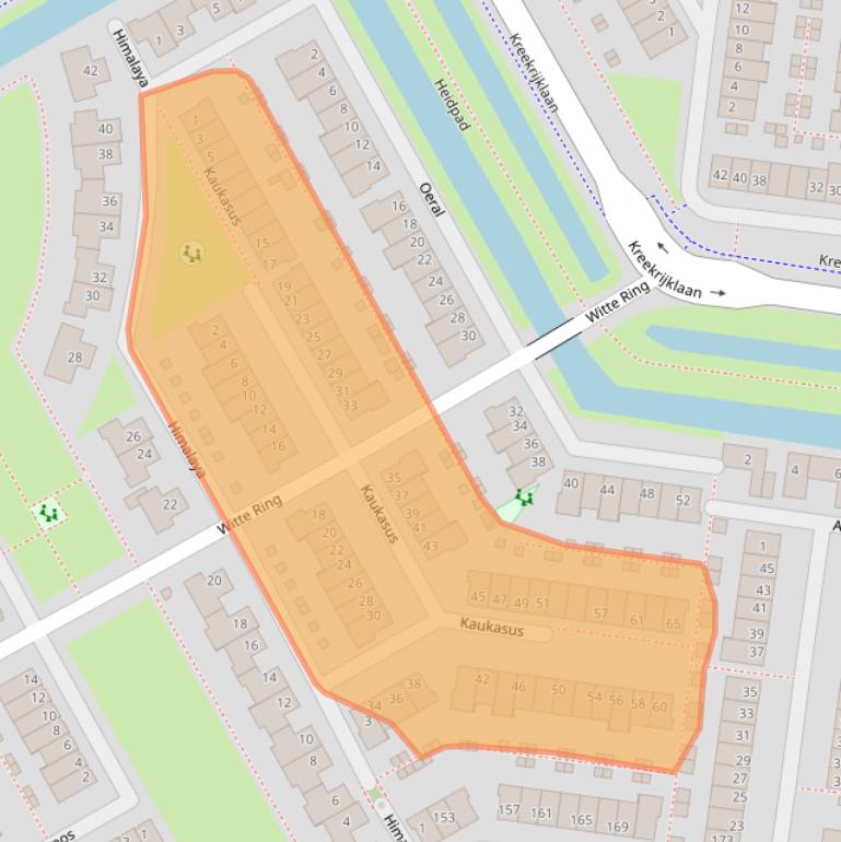 Kaart van postcodegebied 1567KT.