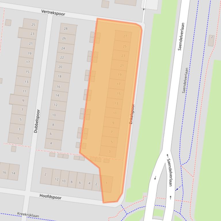 Kaart van postcodegebied 1567LE.