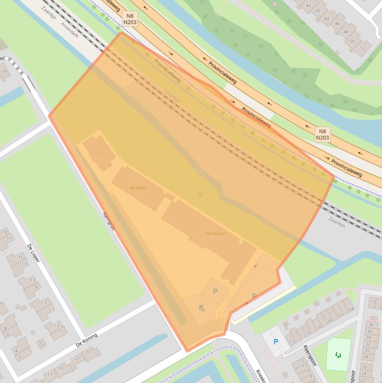 Kaart van postcodegebied 1567LP.