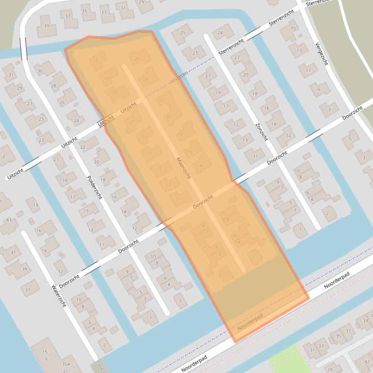 Kaart van postcodegebied 1567MN.