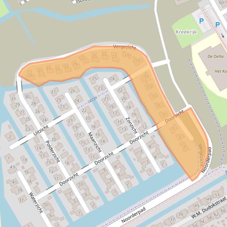 Kaart van postcodegebied 1567MR.