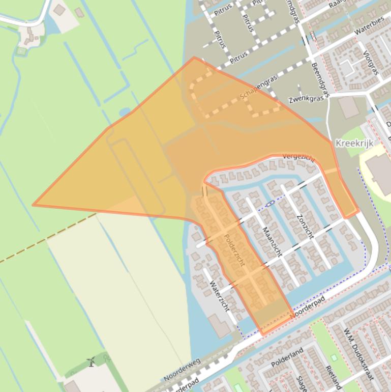 Kaart van postcodegebied 1567MW.