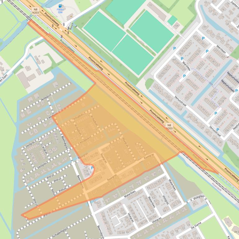 Kaart van postcodegebied 1567NG.