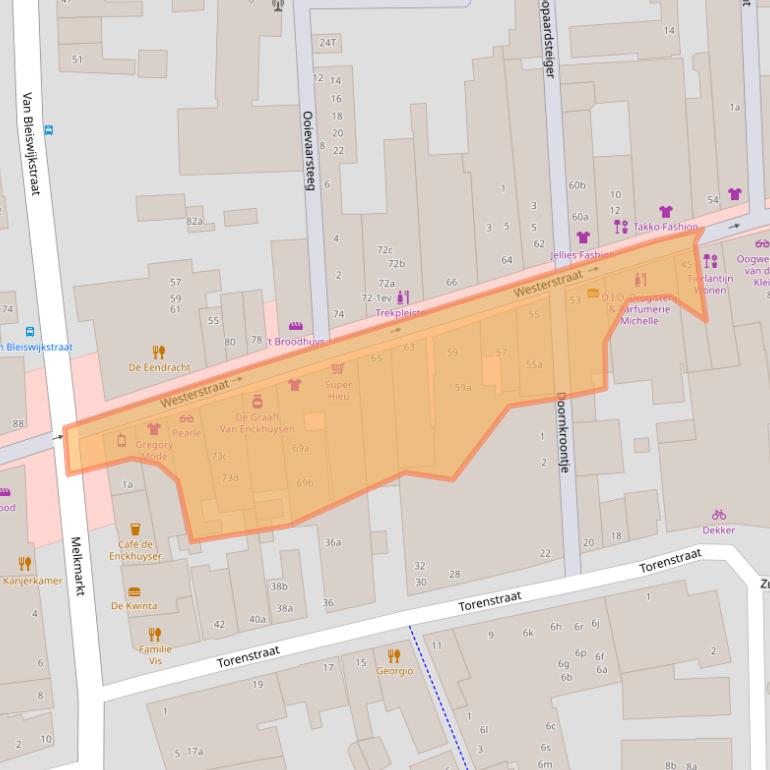 Kaart van postcodegebied 1601AC.